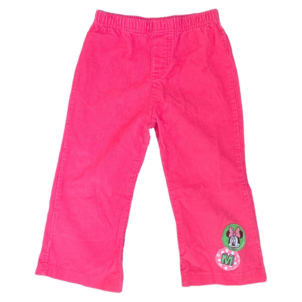 Vintage Disney Minnie Mouse Pink Corduroy Wide Leg Corduroy Pants 3T